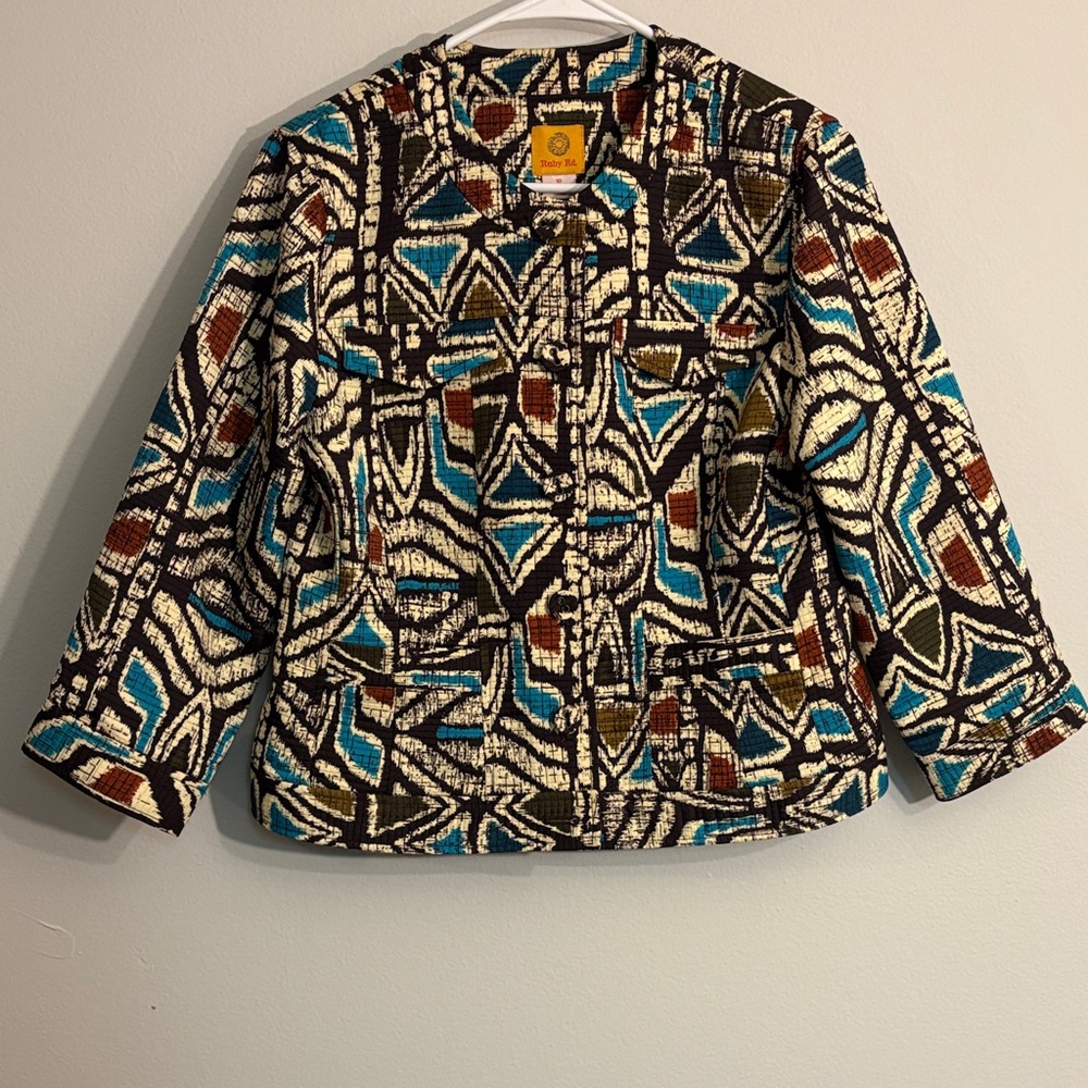 Ruby Rd size 10 Patterned Women's Jacket - image 1